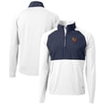 thumbnail image 1 of Men's Cutter & Buck  White Las Vegas Aviators Adapt Eco Knit Hybrid Recycled Quarter-Zip Top, 1 of 3