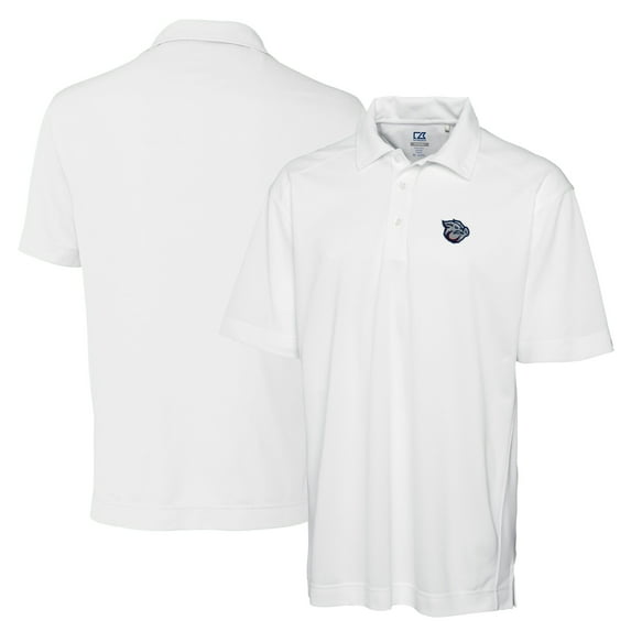 Men's Cutter & Buck White Lehigh Valley IronPigs DryTec Genre Textured Solid Polo