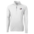thumbnail image 1 of Men's Cutter & Buck White Los Angeles Rams Adapt Eco Knit Quarter-Zip Pullover Jacket, 1 of 1