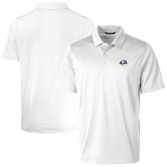Men's Cutter & Buck White Los Angeles Rams Big & Tall Prospect Eco Textured Stretch Recycled Polo