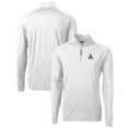 thumbnail image 1 of Men's Cutter & Buck White Marshall Thundering Herd Adapt Eco Knit Stretch Recycled Quarter-Zip Pullover Top, 1 of 3