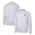 thumbnail image 1 of Men's Cutter & Buck White Michigan State Spartans Traverse Stretch Quarter Zip-Pullover Top, 1 of 3