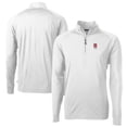 thumbnail image 1 of Men's Cutter & Buck  White NC State Wolfpack Alumni Logo Adapt Eco Knit Stretch Recycled Quarter-Zip Pullover Top, 1 of 3