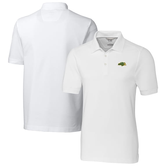 Men's Cutter & Buck White NDSU Bison DryTec Advantage Tri-Blend Pique Polo