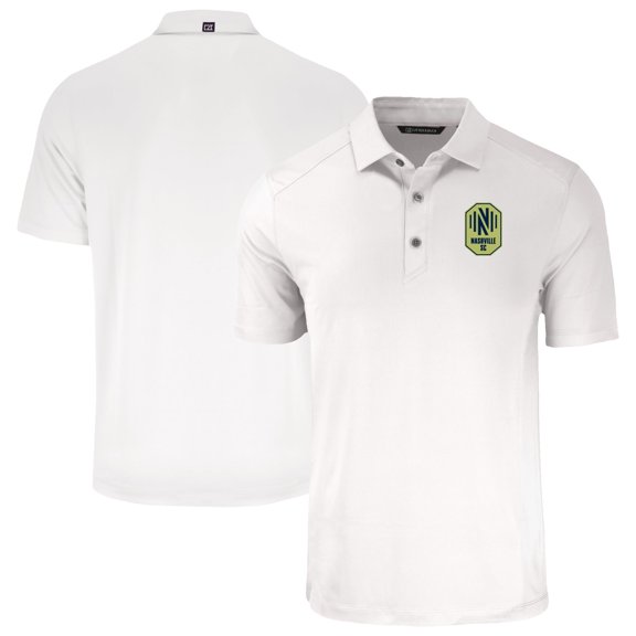 Men's-Cutter & Buck  White Nashville SC Big & Tall Forge Eco Stretch Recycled Polo
