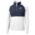 thumbnail image 1 of Men's Cutter & Buck White/Navy BYU Cougars Adapt Eco Knit Hybrid Recycled Quarter-Zip Pullover Top, 1 of 1