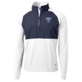 thumbnail image 1 of Men's Cutter & Buck White/Navy Columbia University Adapt Eco Knit Hybrid Recycled Quarter-Zip Pullover Top, 1 of 1