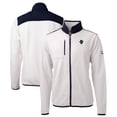 thumbnail image 1 of Men's Cutter & Buck White/Navy Hillsboro Hops Big & Tall Cascade Eco Sherpa Fleece Full-Zip Jacket, 1 of 3