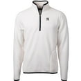 thumbnail image 1 of Men's Cutter & Buck White/Navy New York Yankees Cascade Eco Sherpa Fleece Quarter-Zip Pullover Jacket, 1 of 1