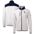 thumbnail image 1 of Men's Cutter & Buck White/Navy Ole Miss Rebels Big & Tall Cascade Eco Sherpa Fleece Full-Zip Jacket, 1 of 3