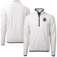 thumbnail image 1 of Men's Cutter & Buck White New England Revolution Cascade Eco Fleece Quarter-Zip Jacket, 1 of 3
