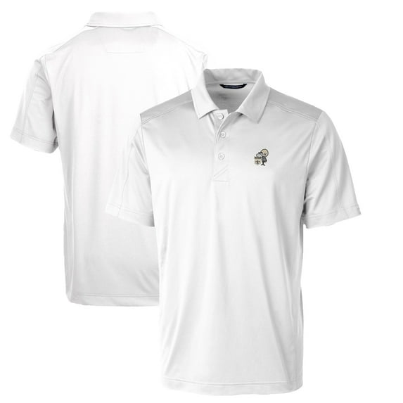 Men's Cutter & Buck White New Orleans Saints Throwback Logo Prospect Textured Stretch Polo