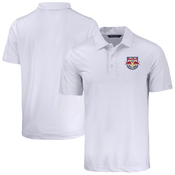 Men's-Cutter & Buck  White New York Red Bulls Big & Tall Prospect Eco Textured Stretch Recycled Polo