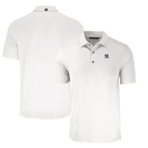Men's Cutter & Buck White New York Yankees Forge Eco Stretch Recycled Polo