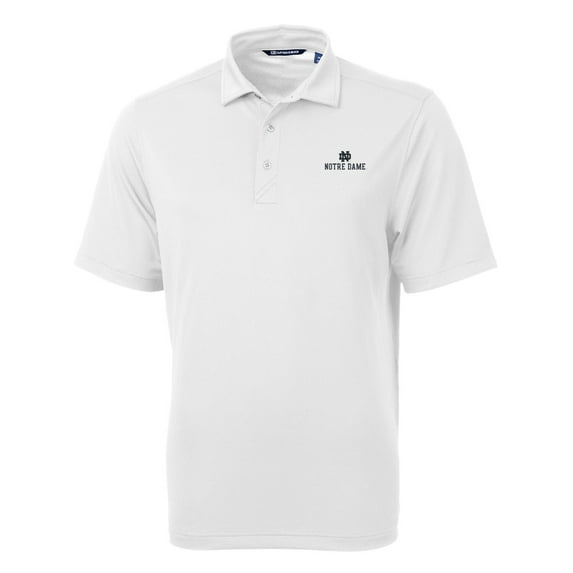 Men's Cutter & Buck White Notre Dame Fighting Irish Big & Tall Virtue Eco Pique Recycled Polo