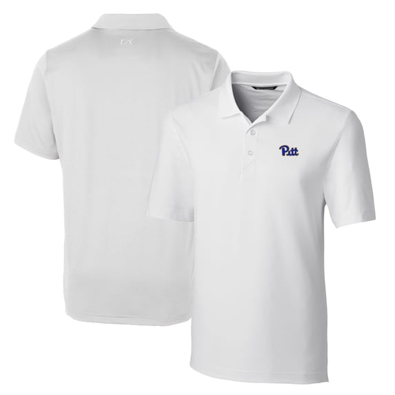 Men's Cutter & Buck White Pitt Panthers Big & Tall Forge Stretch Polo