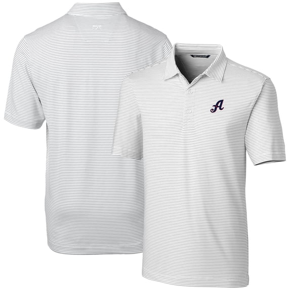 Men's Cutter & Buck White Reno Aces Forge Pencil Stripe Stretch DryTec Polo