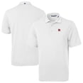 thumbnail image 1 of Men's Cutter & Buck White Rutgers Scarlet Knights Virtue Eco Pique Recycled Polo, 1 of 3