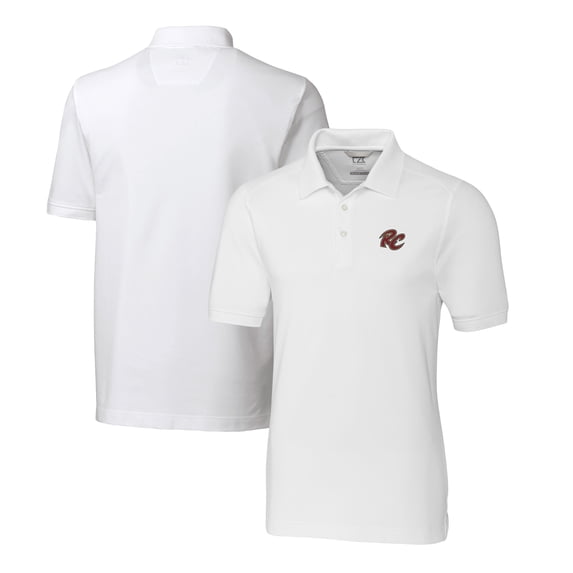 Men's Cutter & Buck White Sacramento River Cats DryTec Advantage Tri-Blend Pique Polo