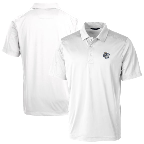 Men's Cutter & Buck White San Antonio Missions Big & Tall Prospect Textured Stretch Polo