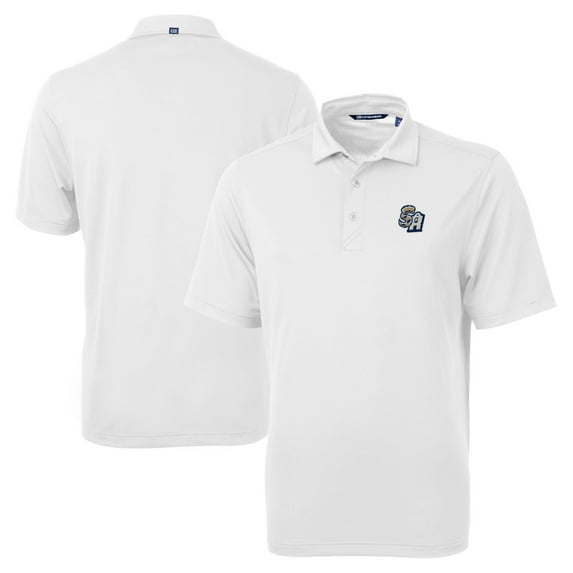 Men's Cutter & Buck White San Antonio Missions Big & Tall Virtue Eco Pique Recycled Polo