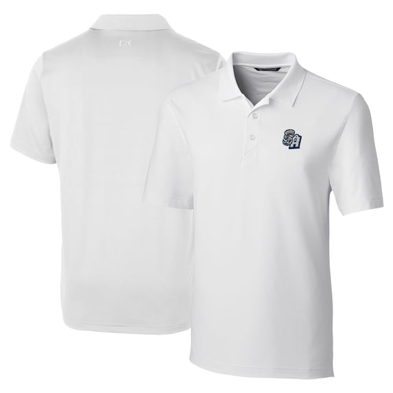 Men's Cutter & Buck White San Antonio Missions DryTec Forge Stretch Polo