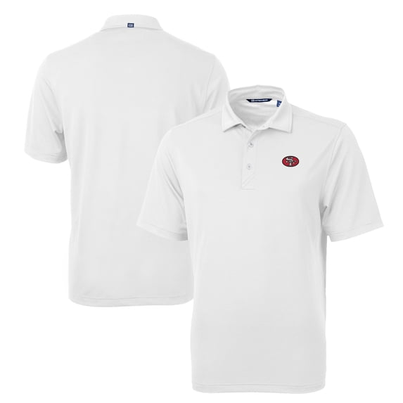 Men's Cutter & Buck White San Francisco 49ers Big & Tall Virtue Eco Pique Recycled Polo