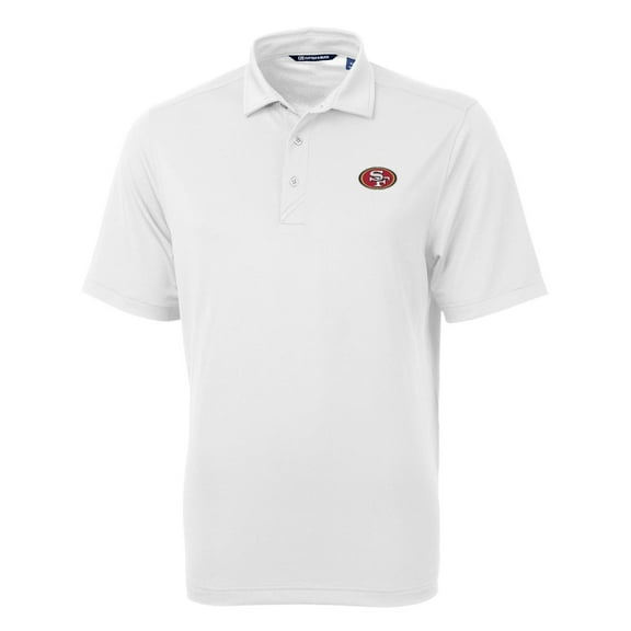 Men's Cutter & Buck White San Francisco 49ers Virtue Eco Pique Recycled Polo