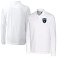 thumbnail image 1 of Men's-Cutter & Buck  White San Jose Earthquakes Big & Tall Advantage Eco Tri-Blend Pique Long Sleeve Polo, 1 of 3