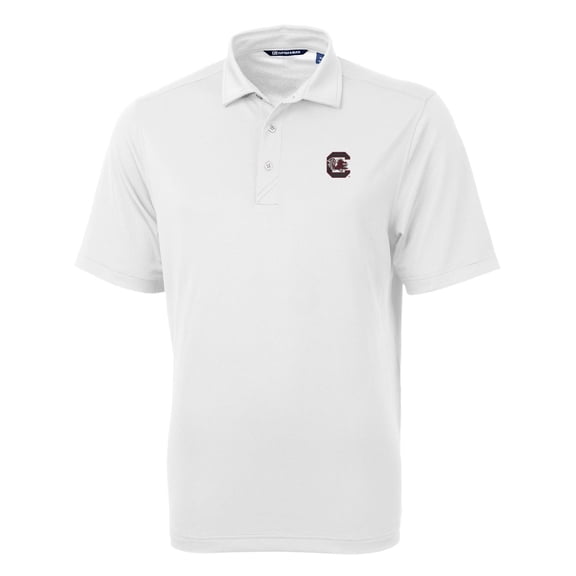 Men's Cutter & Buck White South Carolina Gamecocks Virtue Eco Pique Recycled Polo