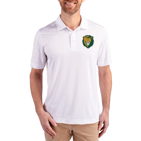 Men's Cutter & Buck White Southeastern Louisiana Lions Prospect Eco Textured Stretch Recycled Polo