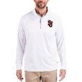 thumbnail image 1 of Men's Cutter & Buck White St. John's Red Storm Adapt Eco Knit Stretch Recycled Quarter-Zip Pullover, 1 of 2