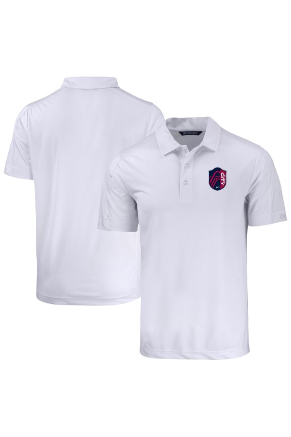 Men's-Cutter & Buck  White St. Louis City SC Prospect Eco Textured Stretch Recycled Polo
