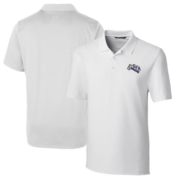 Men's Cutter & Buck White Stephen F Austin Lumberjacks Logo Big & Tall Forge Stretch Polo