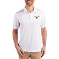 thumbnail image 1 of Men's Cutter & Buck White Texas Longhorns Prospect Eco Textured Stretch Recycled Polo, 1 of 3