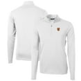 thumbnail image 1 of Men's Cutter & Buck White Tuskegee Golden Tigers Big & Tall Virtue Eco Pique Recycled Quarter-Zip Pullover Top, 1 of 3