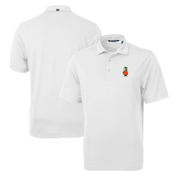 Men's Cutter & Buck White UCF Knights Team Big & Tall Virtue Eco Pique Recycled Polo
