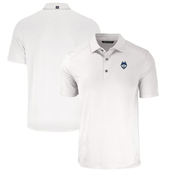 Men's Cutter & Buck White UConn Huskies Big & Tall Forge Eco Stretch Recycled Polo