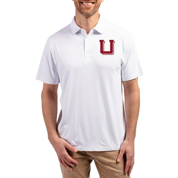 Men's-Cutter & Buck  White Utah Utes Forge Eco Stretch Recycled Polo