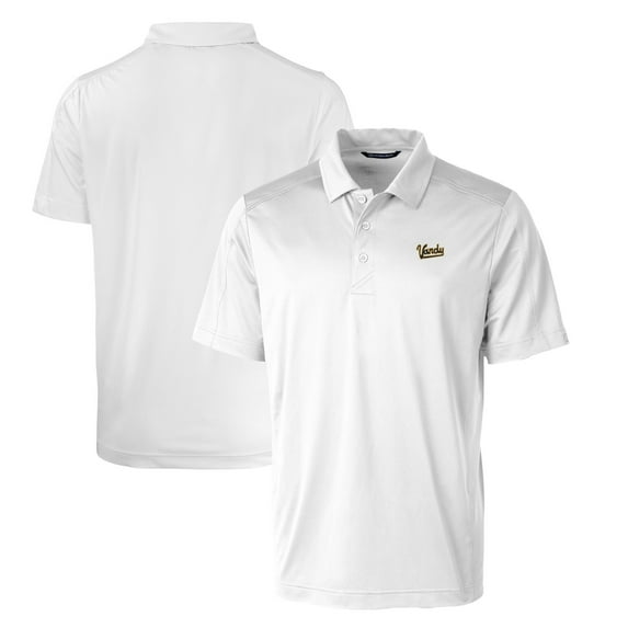 Men's Cutter & Buck White Vanderbilt Commodores Big & Tall Prospect Textured Stretch DryTec Polo