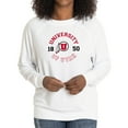 thumbnail image 1 of Women's White Utah Utes Rylee Raglan Tri-Blend Long Sleeve T-Shirt, 1 of 2