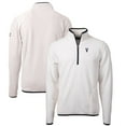 thumbnail image 1 of Men's Cutter & Buck White Villanova Wildcats Vault Cascade Eco Sherpa Fleece Quarter-Zip Pullover Jacket, 1 of 3