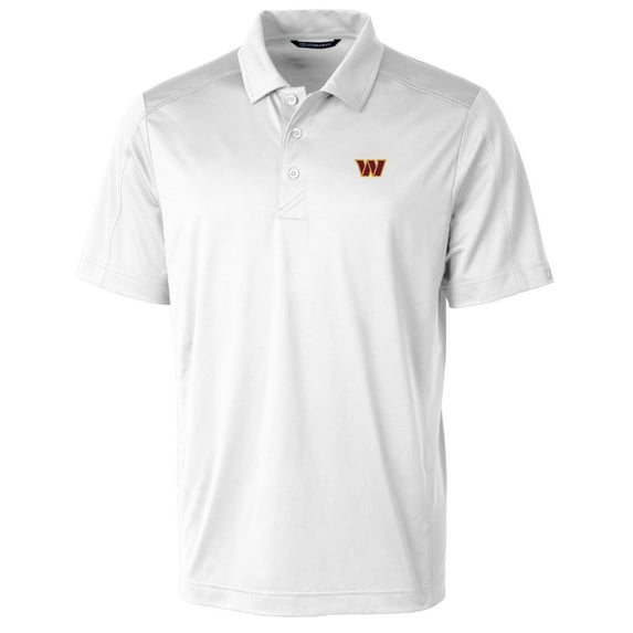 Men's Cutter & Buck White Washington Commanders Big & Tall Prospect Textured Stretch Polo