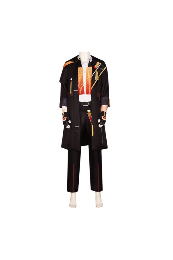 Men's Cyber Style Uniform Jacket Pants Set Modern Fantasy Fashion Outfit