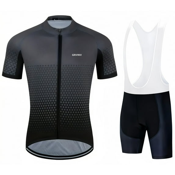 Men's Cycling Clothing Quick-dry Breathable Mountain Bike Cycling Jersey with Cycling Bib Shorts Set