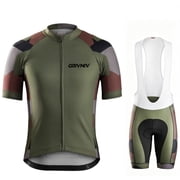 Mens Cycling Clothing Quick-dry Breathable Mountain Bike Cycling Jersey with Cycling Bib Shorts Set