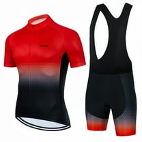 Men's Cycling Clothing Quick-dry Breathable Mountain Bike Cycling Jersey with Cycling Bib Shorts Set