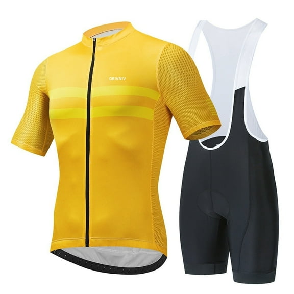 Men's Cycling Clothing Quick-dry Breathable Mountain Bike Cycling Jersey with Cycling Bib Shorts Set