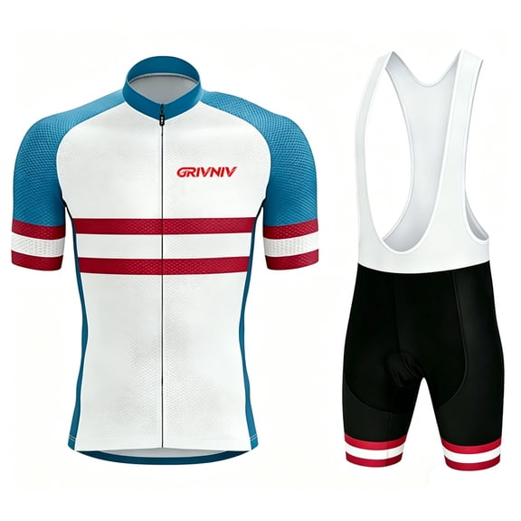 Men's Cycling Clothing Quick-dry Breathable Mountain Bike Cycling Jersey with Cycling Bib Shorts Set