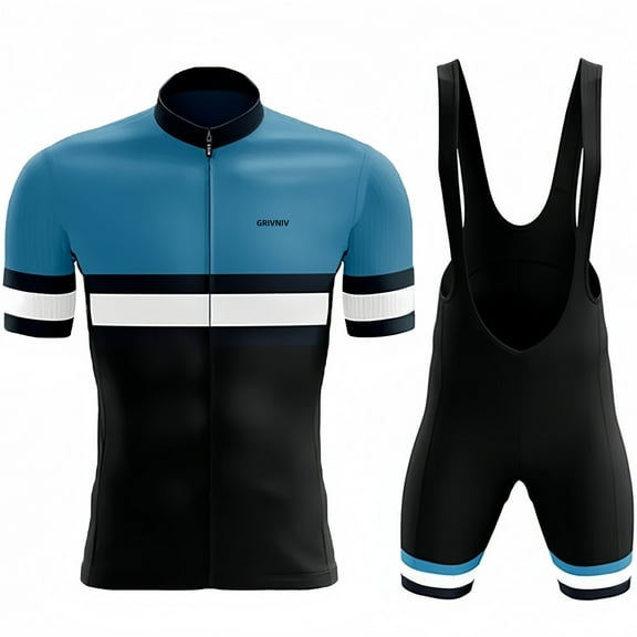 Men's Cycling Clothing Quick-dry Breathable Mountain Bike Cycling Jersey with Cycling Bib Shorts Set